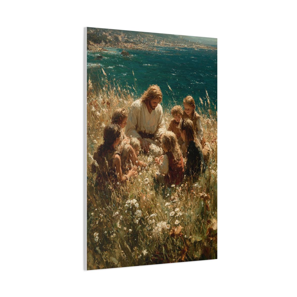 Jesus with Children Gentle Teaching Wall Art & Canvas Print