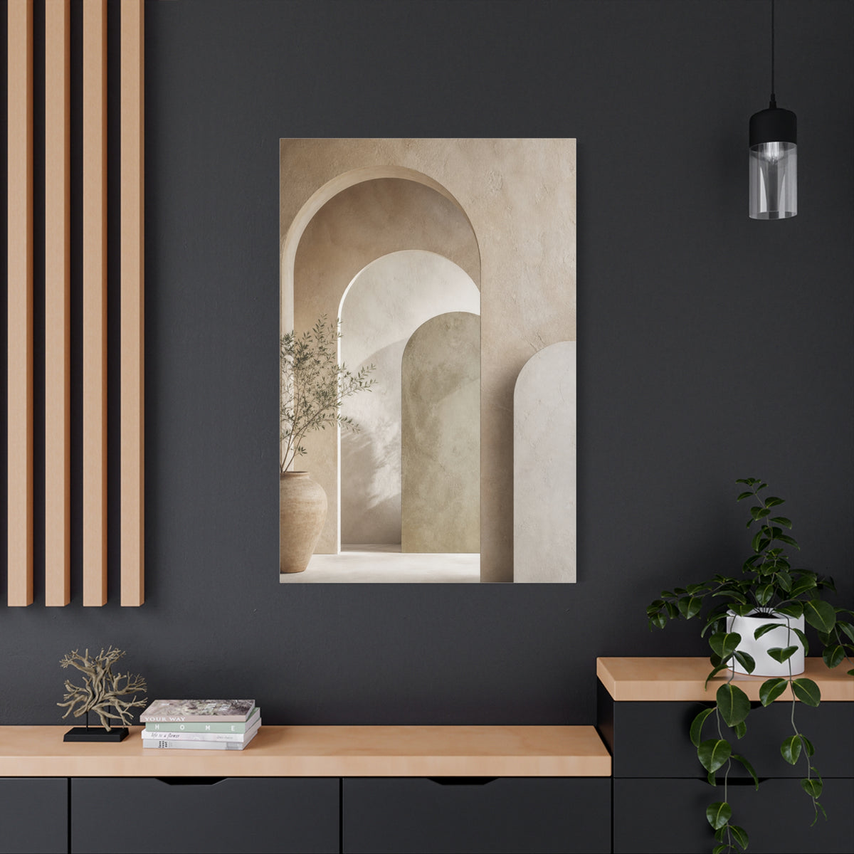 Soft Neutral Architectural Arch Wall Art & Canvas Print