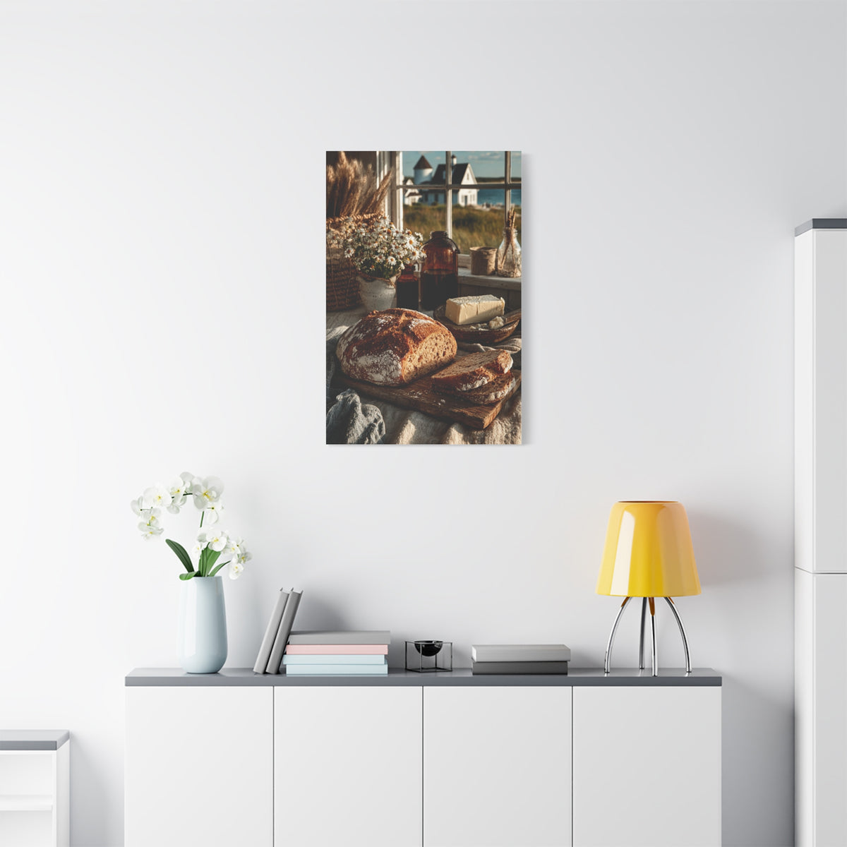 Farmhouse Breakfast Table Sourdough Still Life Wall Art & Canvas Print