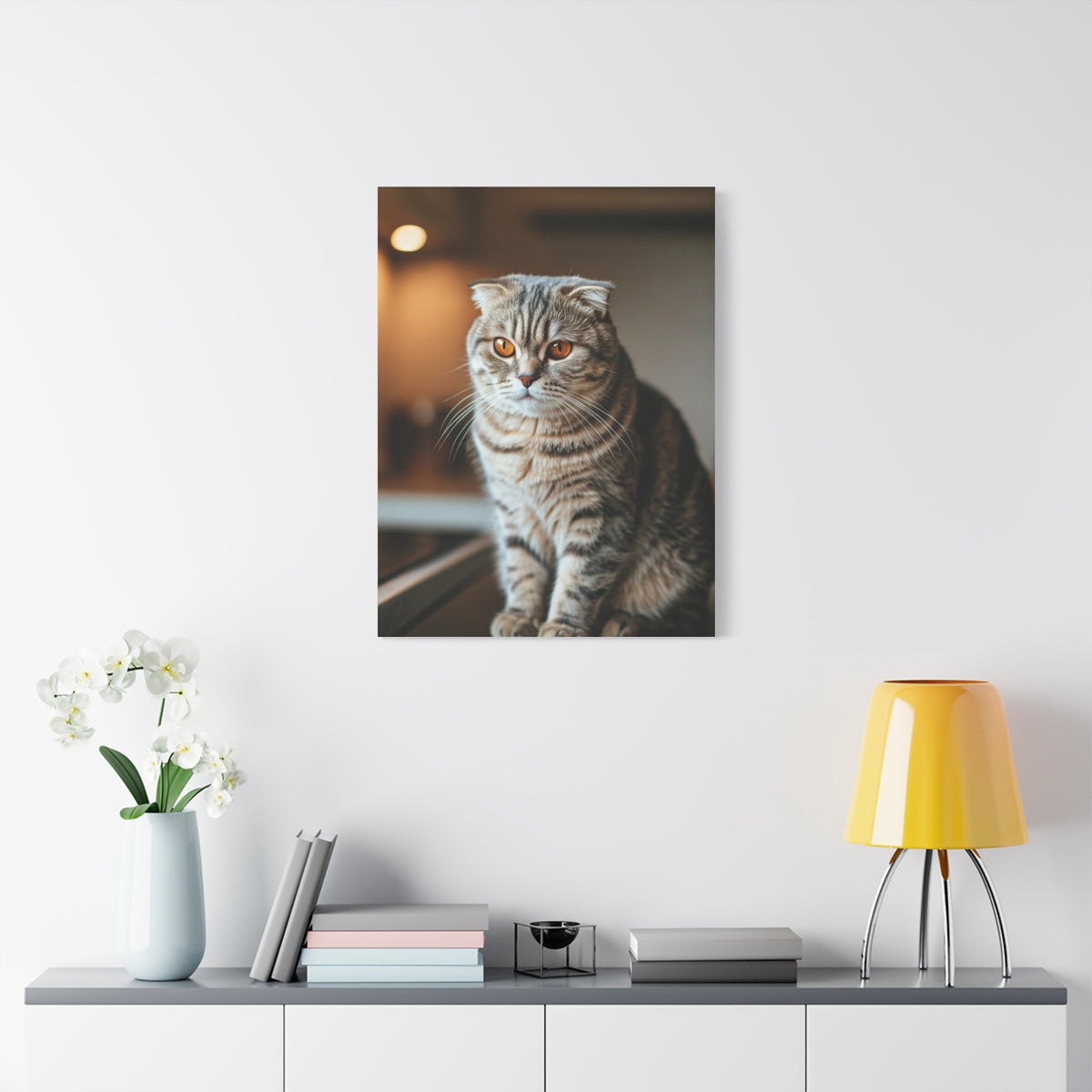 Scottish Fold Tabby Cat Wall Art & Canvas Prints