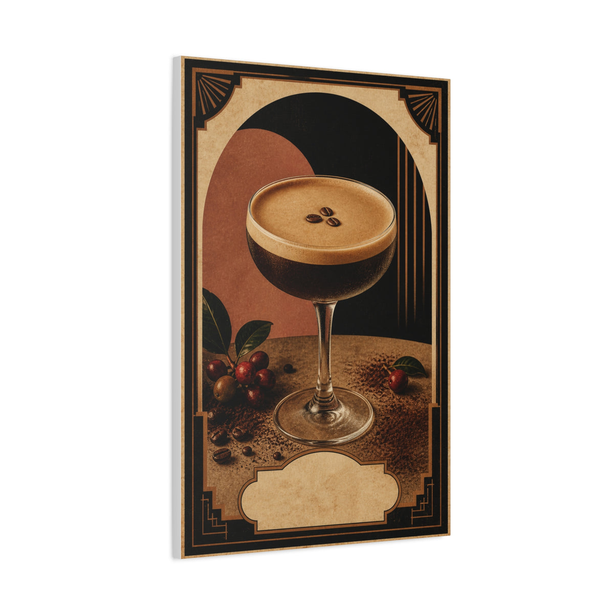 Espresso Martini Deco Poster Wall Art & Canvas Print