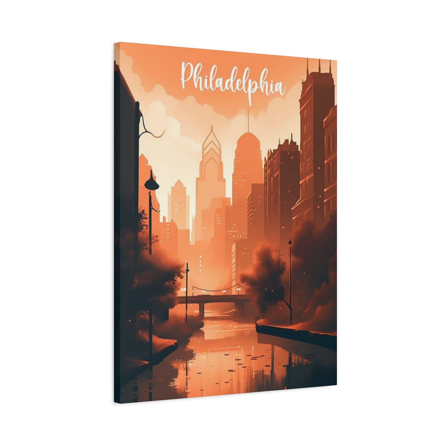 Philadelphia Warm Tone Poster Wall Art & Canvas Prints
