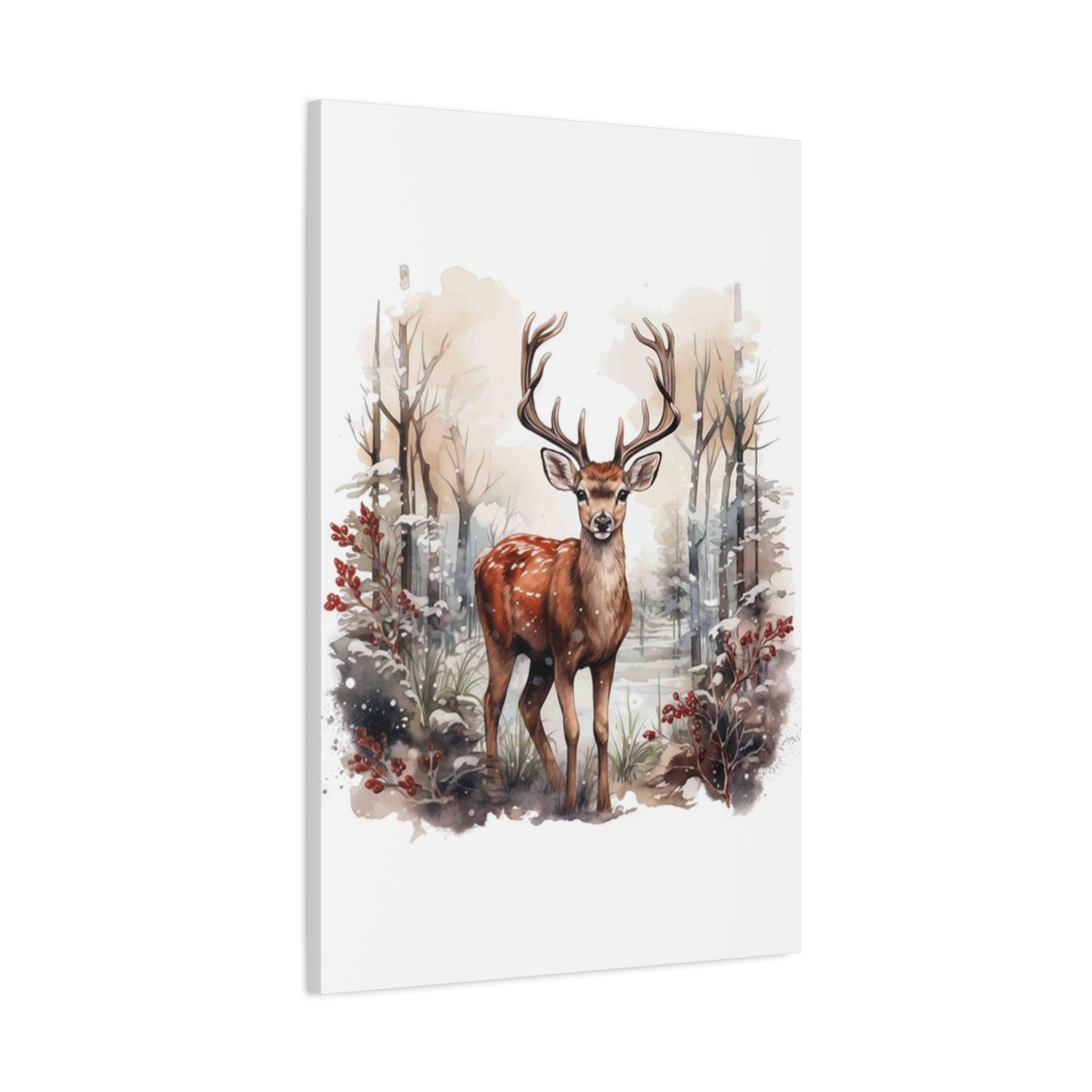 Small Reindeer Painting Wall Art & Canvas Prints