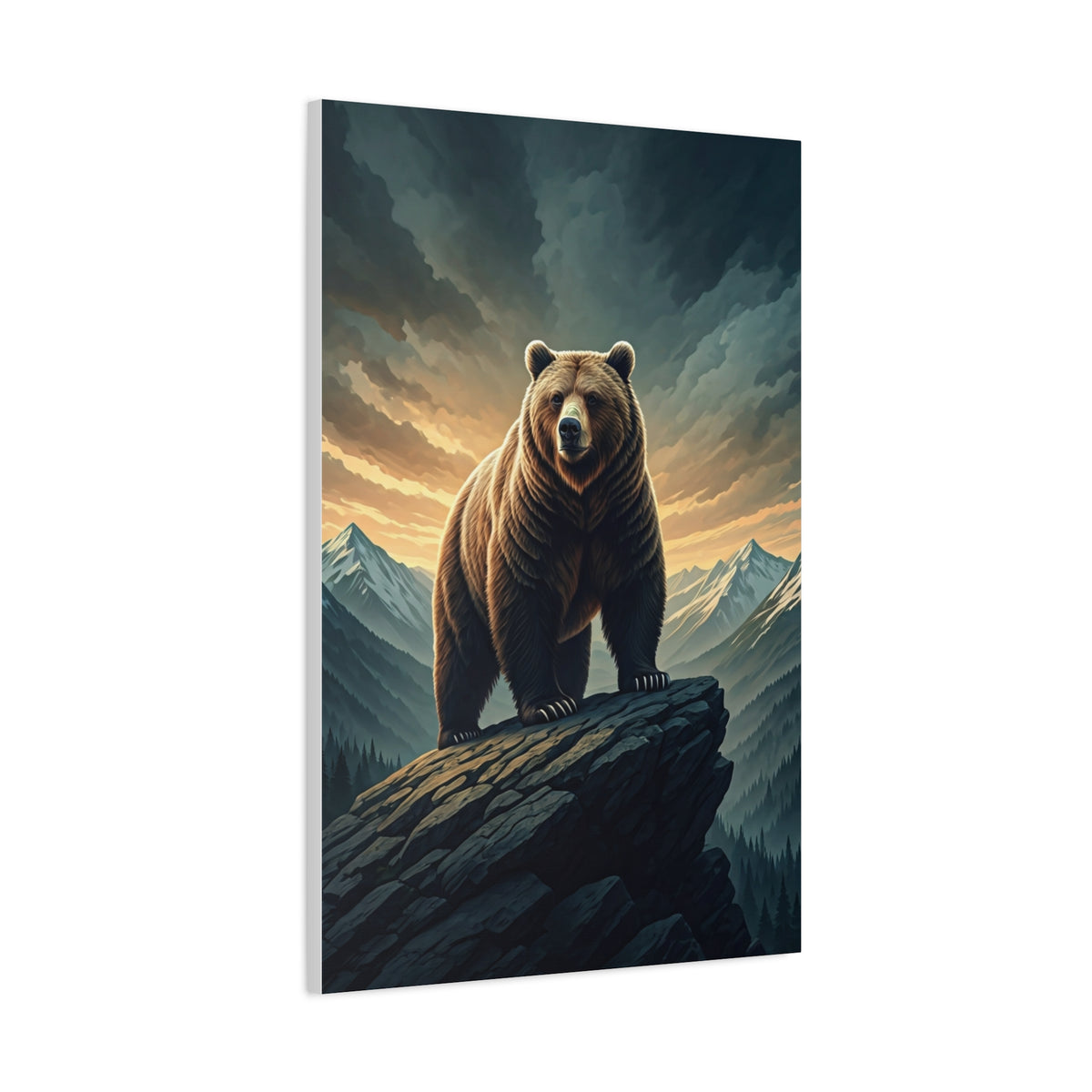 Regal Grizzly Close-Up Portrait Wall Art & Canvas Prints