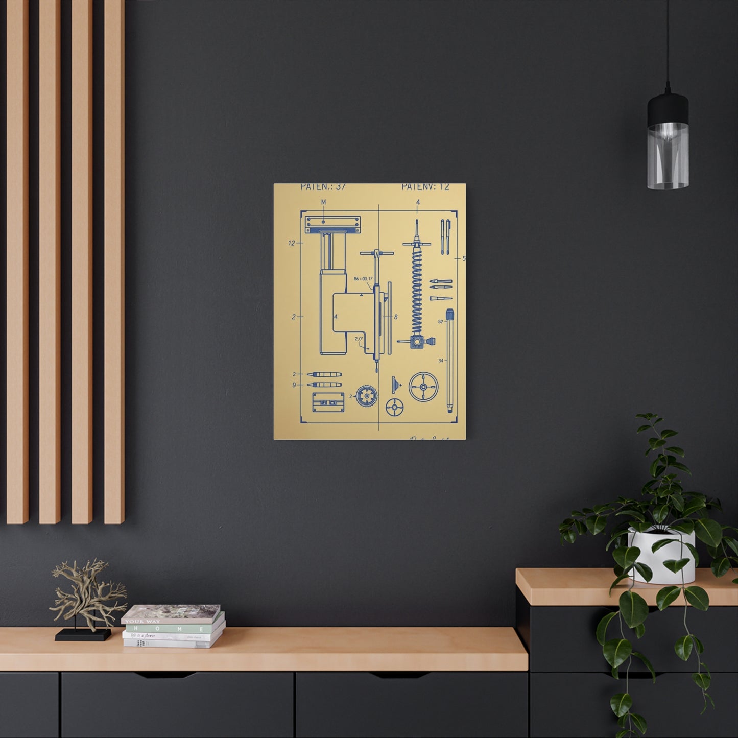 Blueprint & Patent Sketches Art Refined Canvas Wall Art & Canvas Print