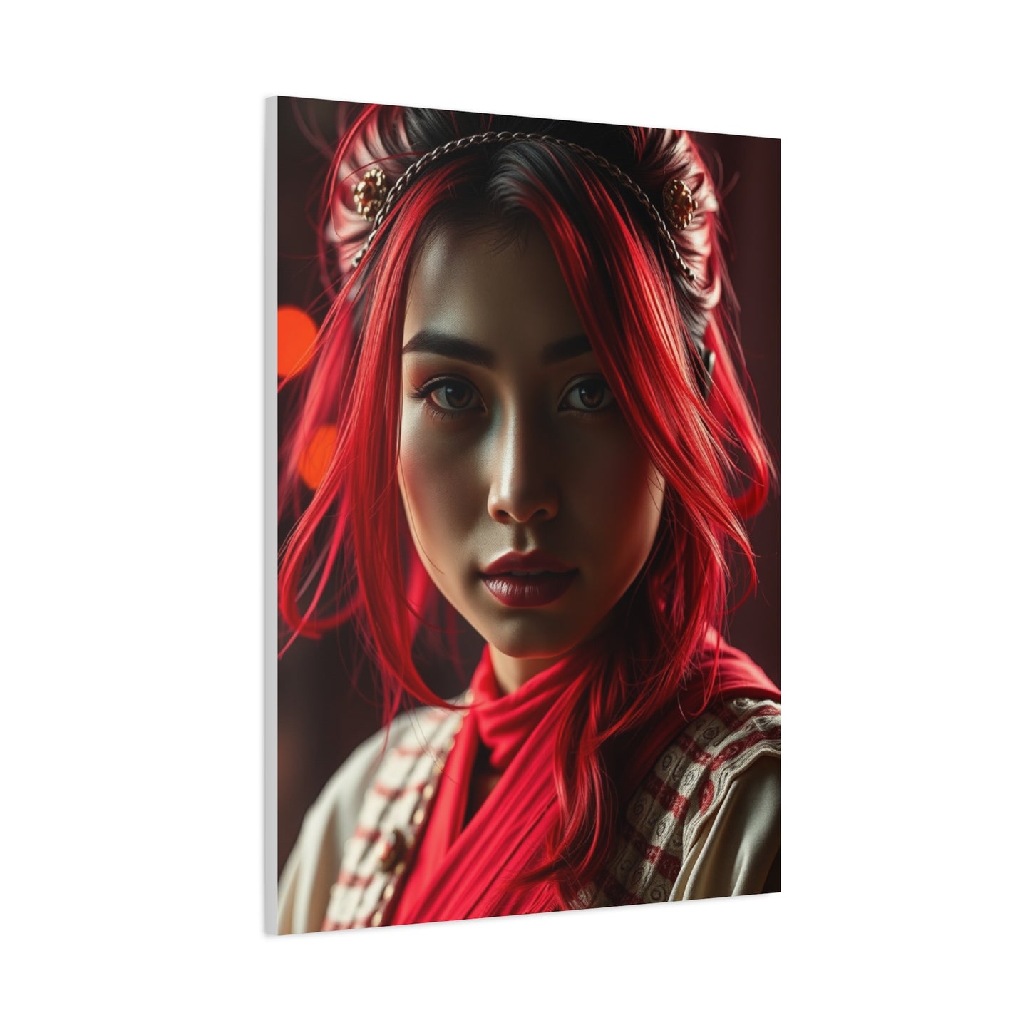 Vermilion Symphony Canvas Wall Art & Canvas Print