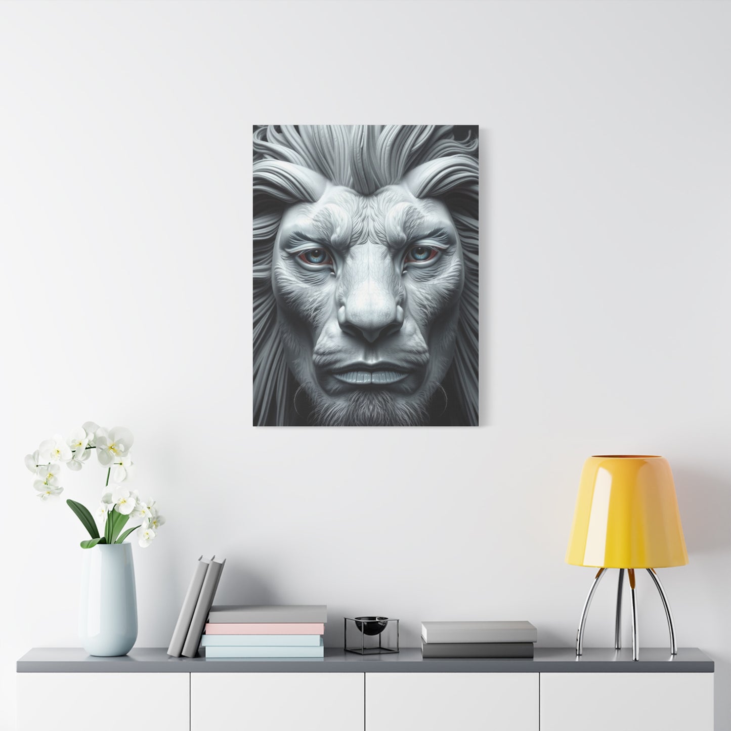 Supreme Gray & White Art Wall Art & Canvas Print