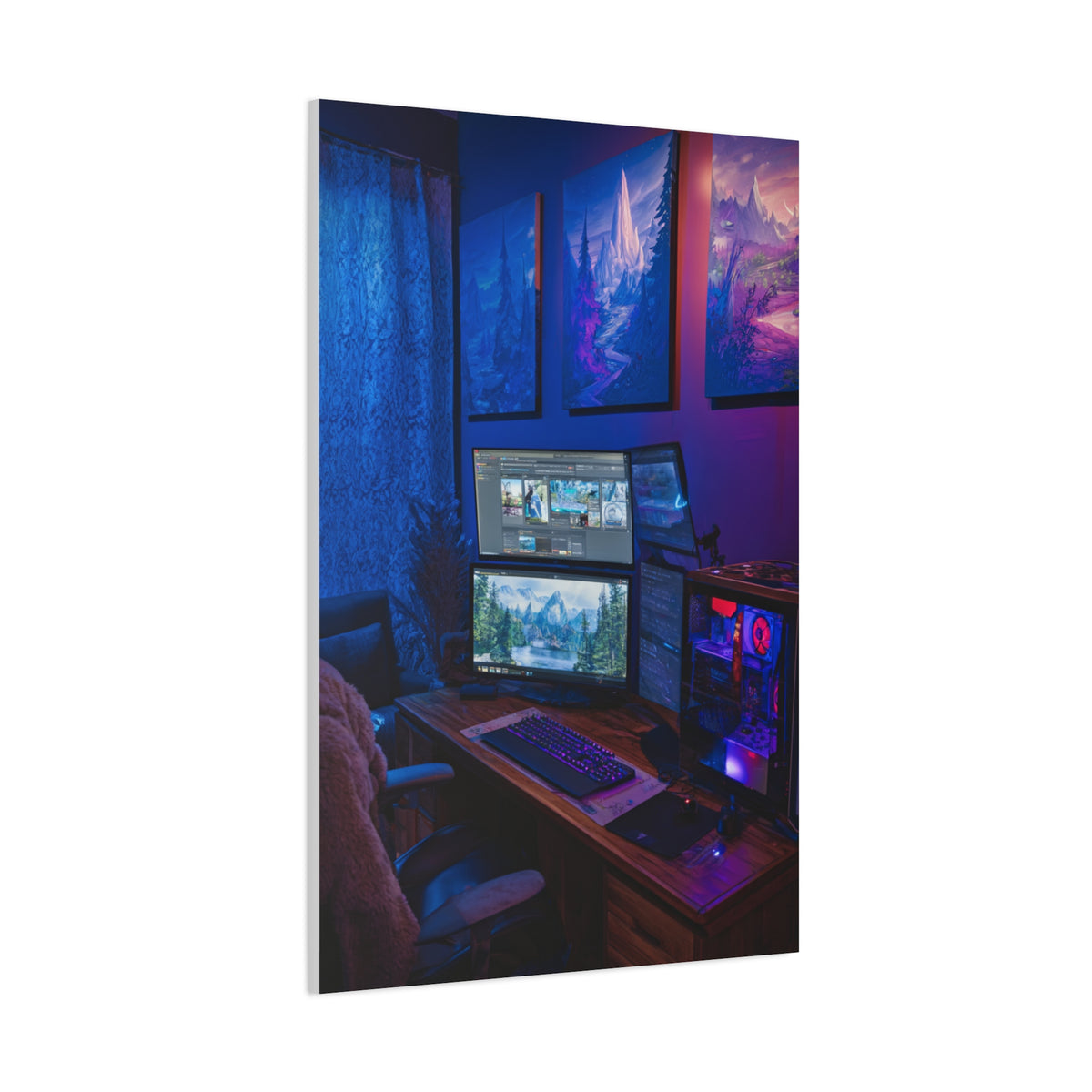 Immersive Gaming Setup Wall Art & Canvas Print