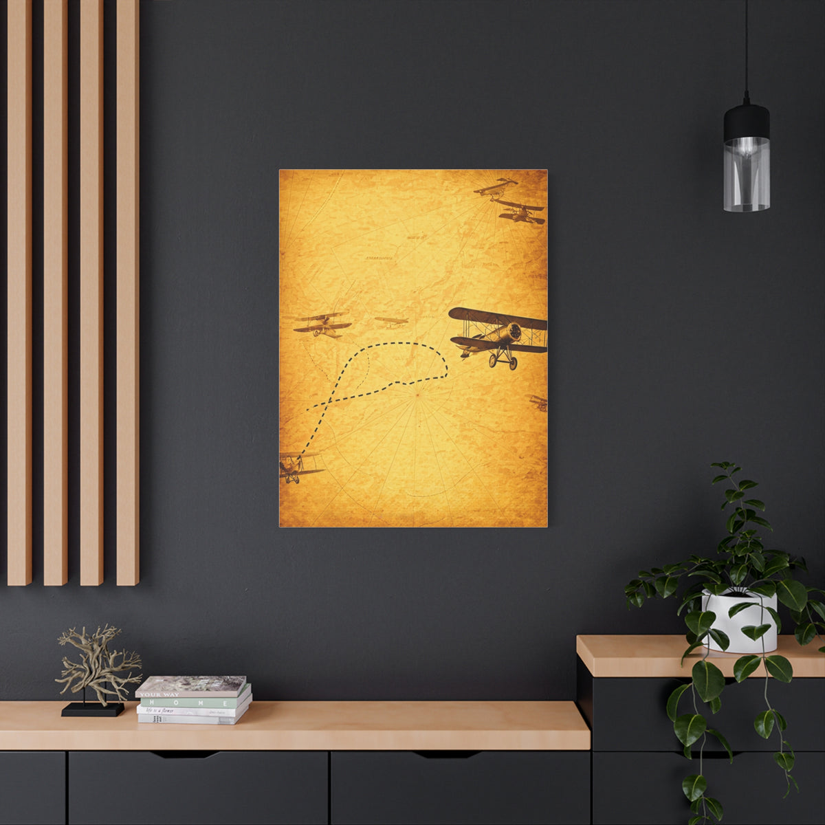 Vintage Aviation Flight Path Wall Art & Canvas Prints