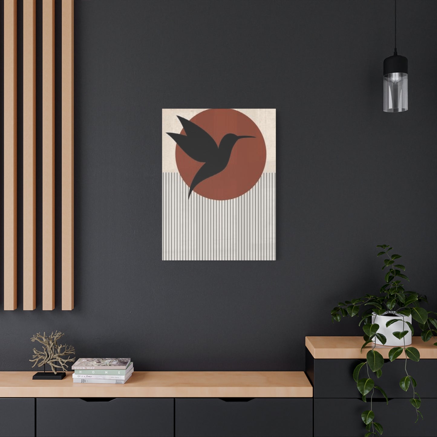 Humming Bird Silhoette Wall Art & Canvas Prints