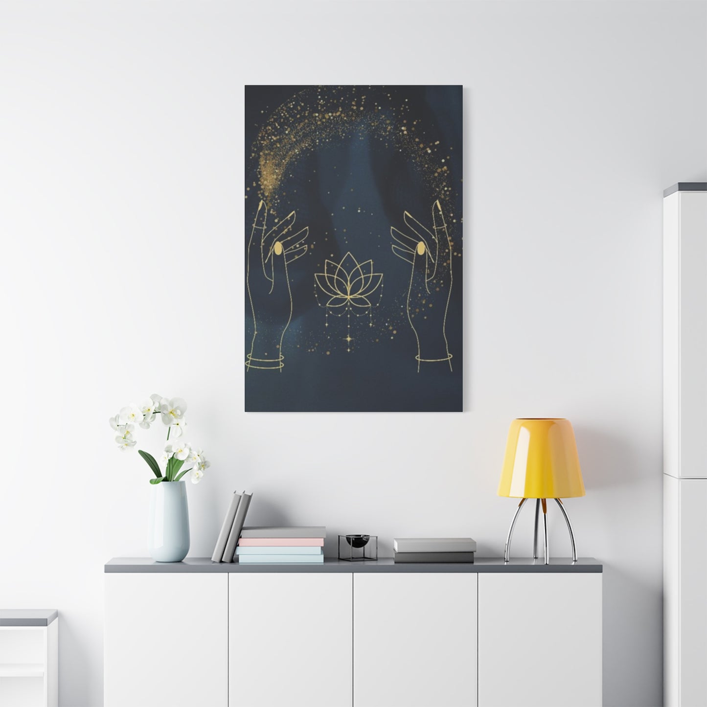 Hand Sprinkling Stars Wall Art & Canvas Prints