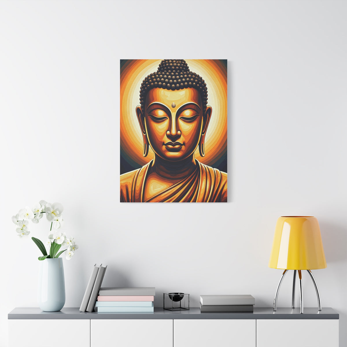Celestial Harmony Buddha Portrait Wall Art & Canvas Prints