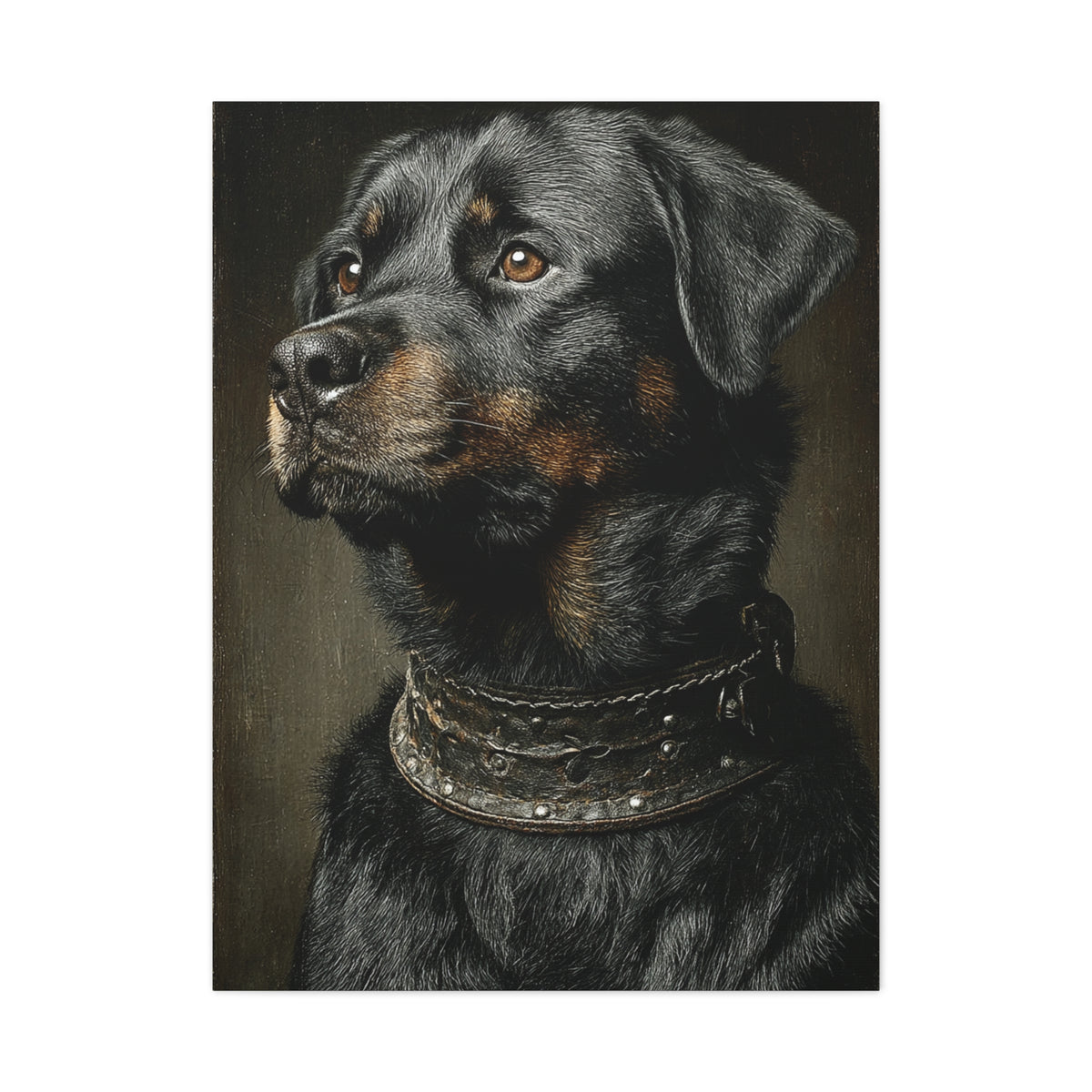 Rottweiler Classic Portrait Wall Art & Canvas Print