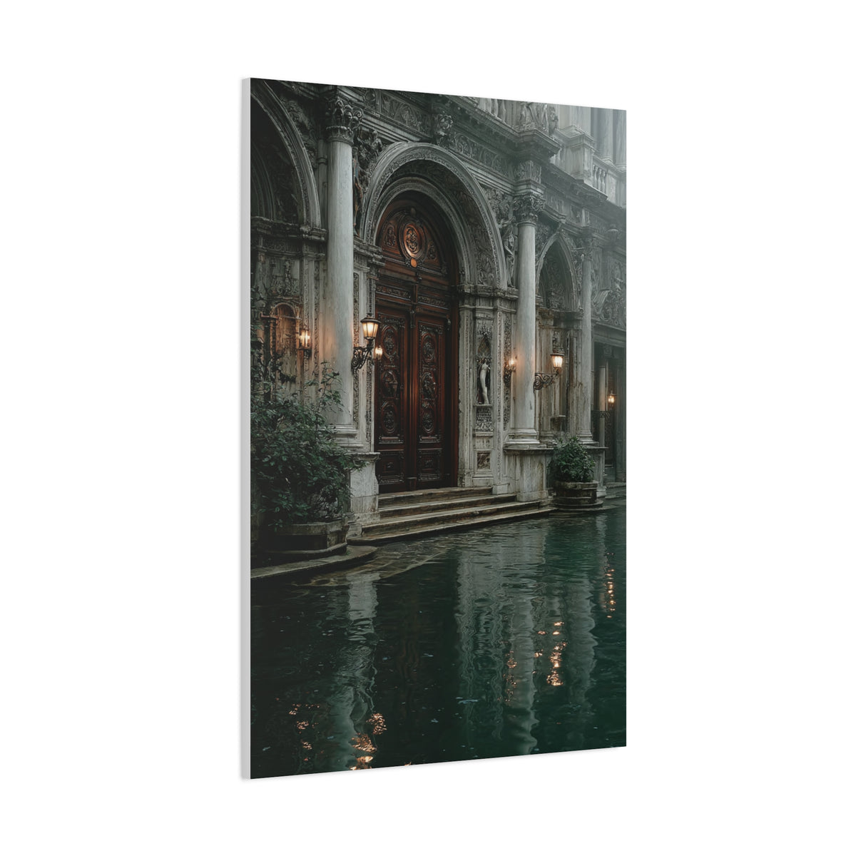 Venetian Palace Canal Entrance Wall Art & Canvas Print