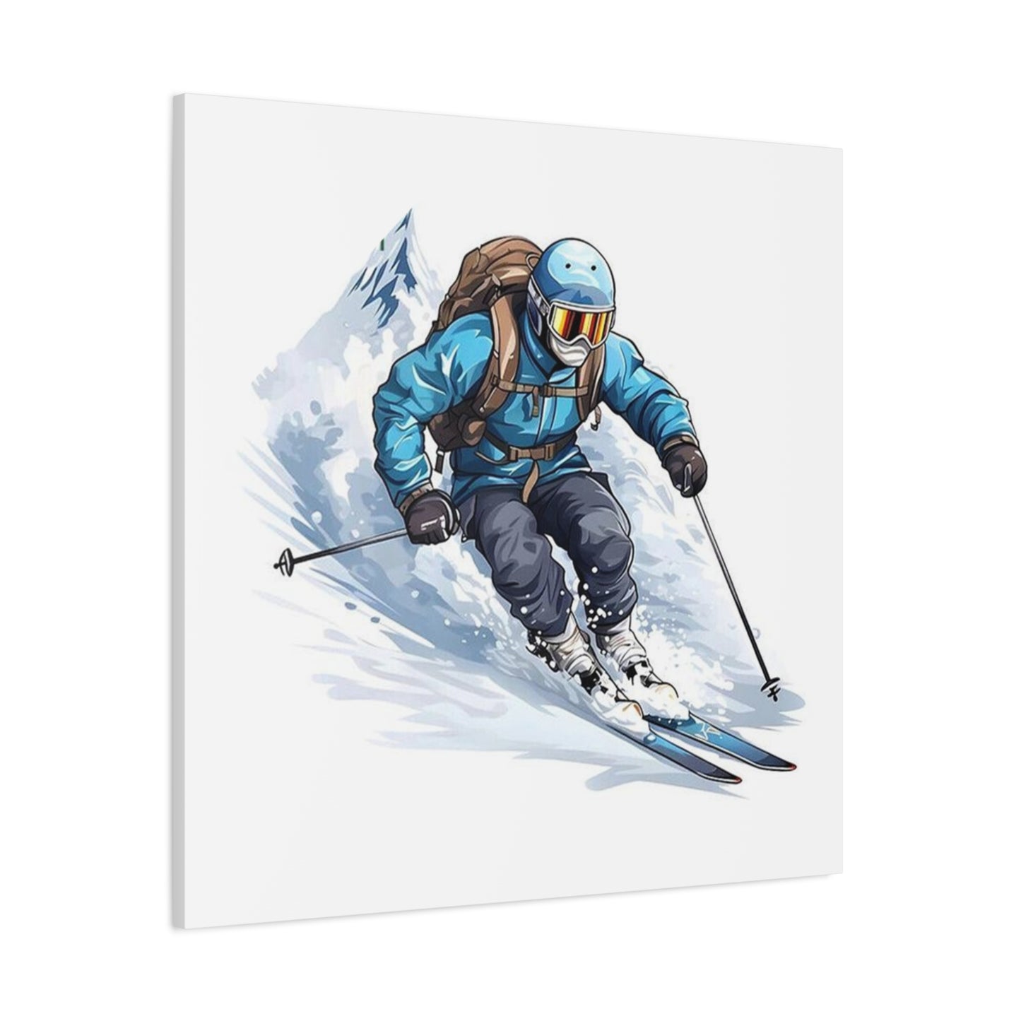 Skiing Drawing Wall Art & Canvas Prints