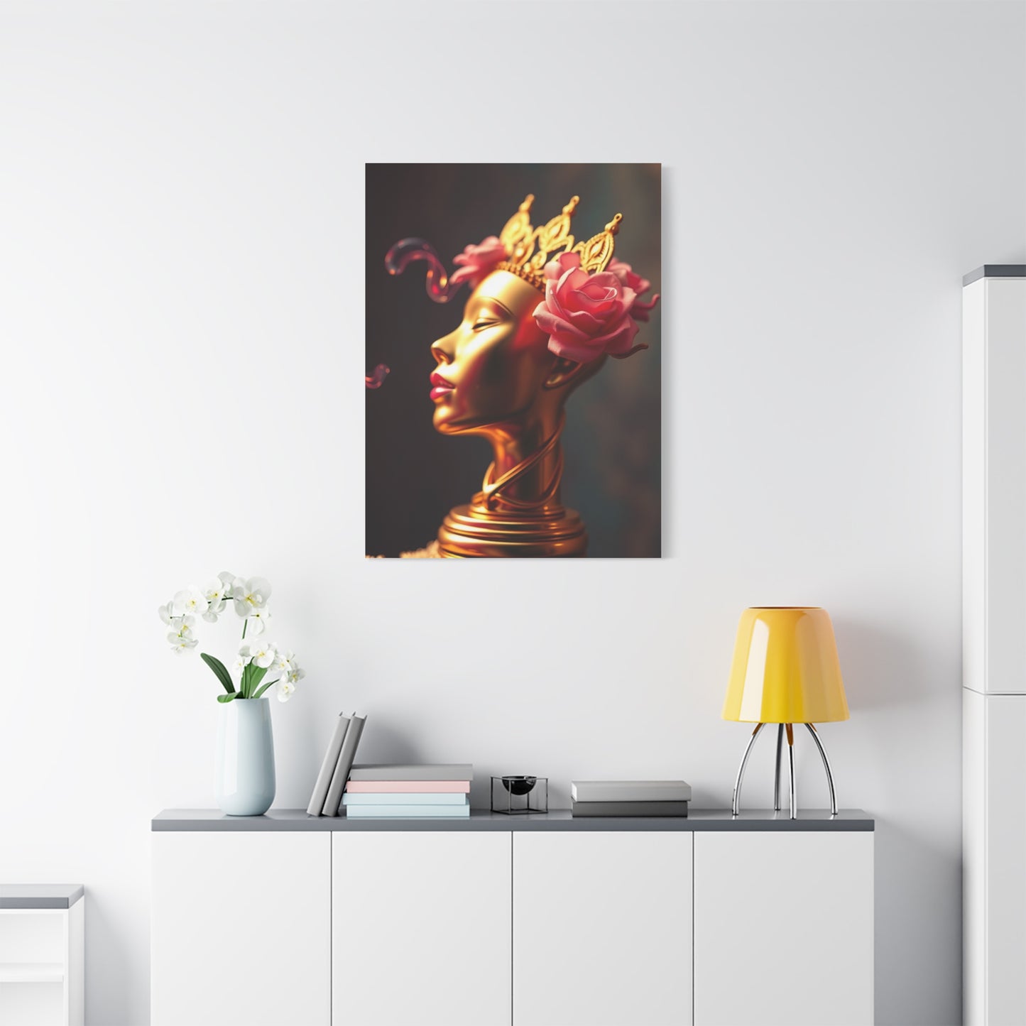 Vision Gold & Pink Art Art Wall Art & Canvas Print