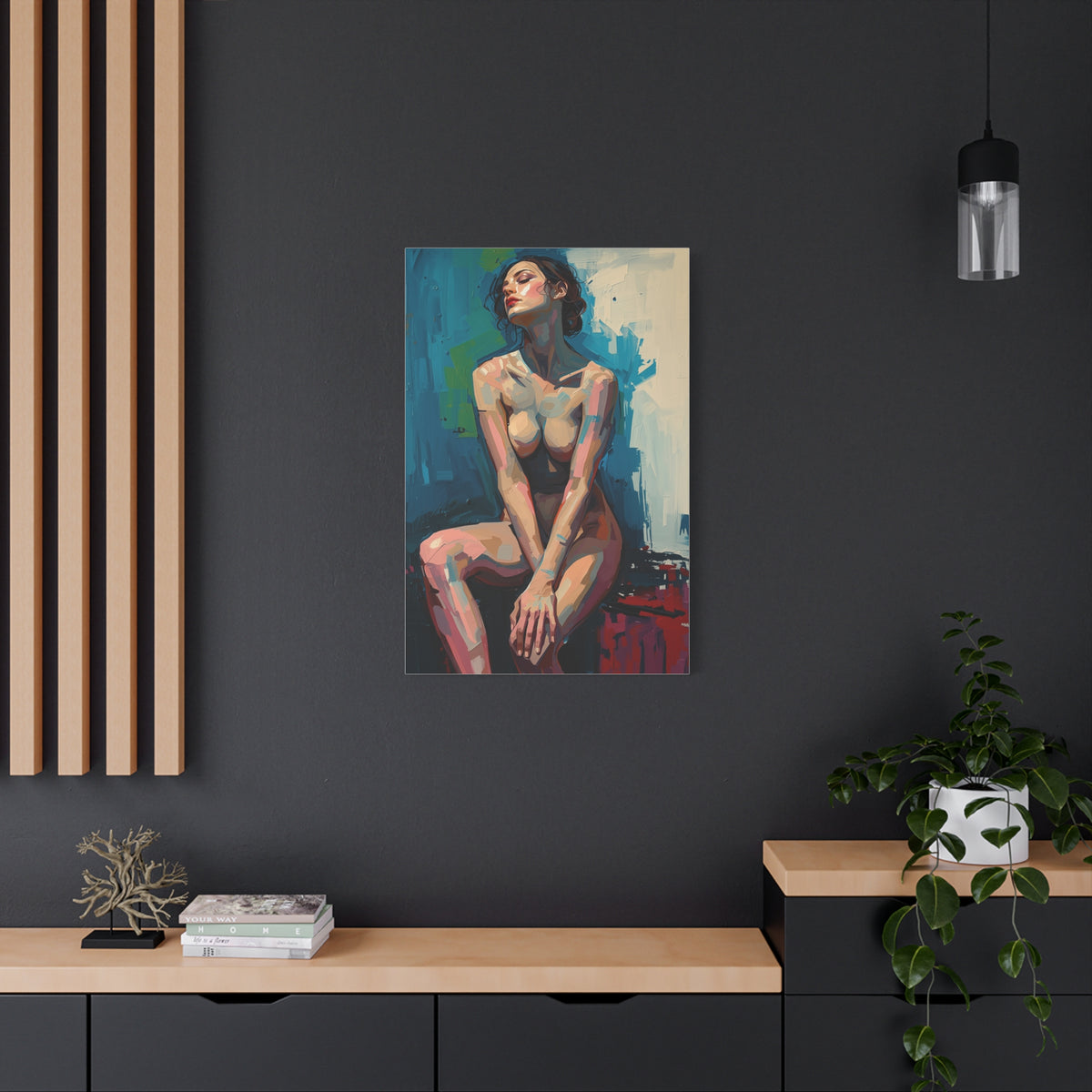 Contemporary Abstract Nude Portrait Wall Art & Canvas Print