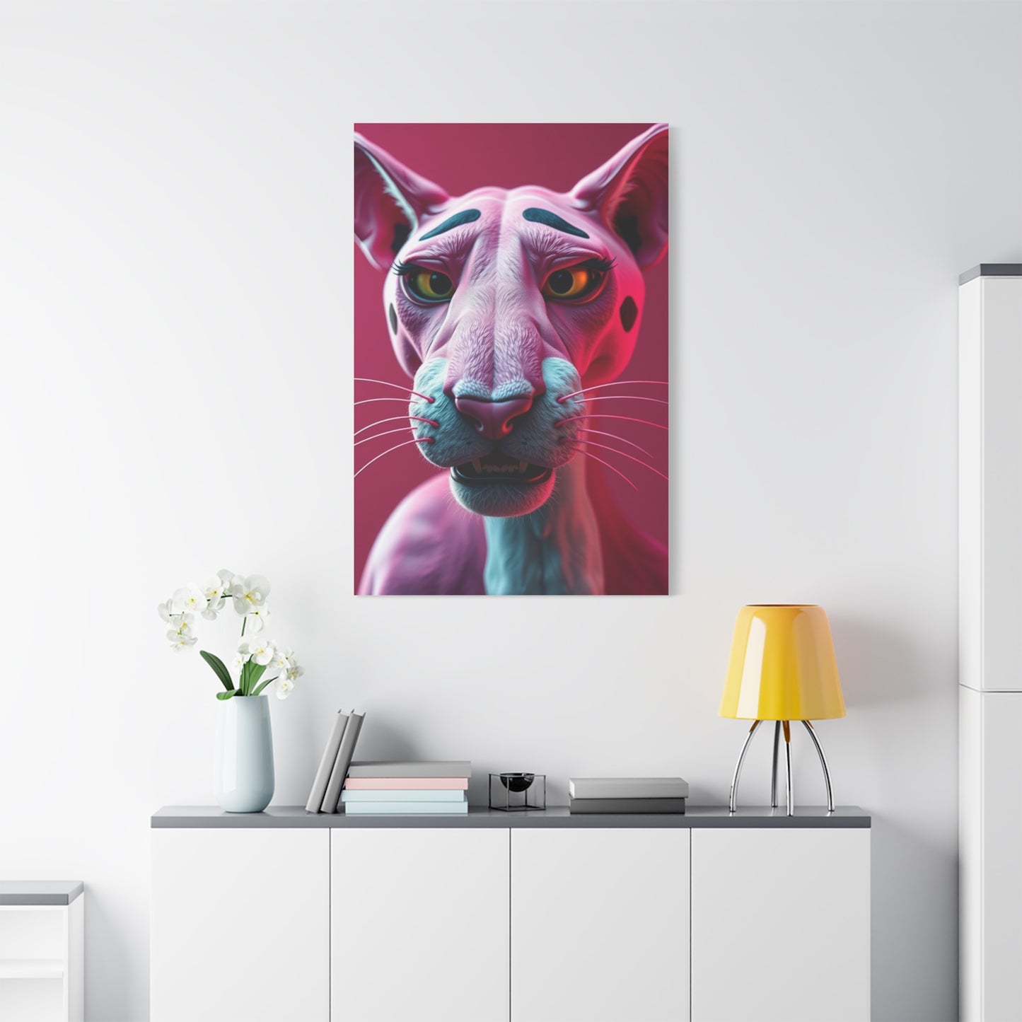 Roseate Panther Opus Wall Art & Canvas Print