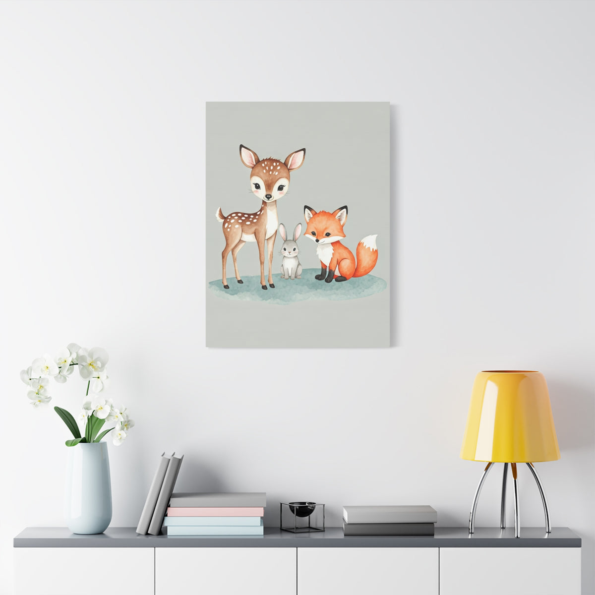 Woodland Friends Nursery Wall Art & Canvas Print