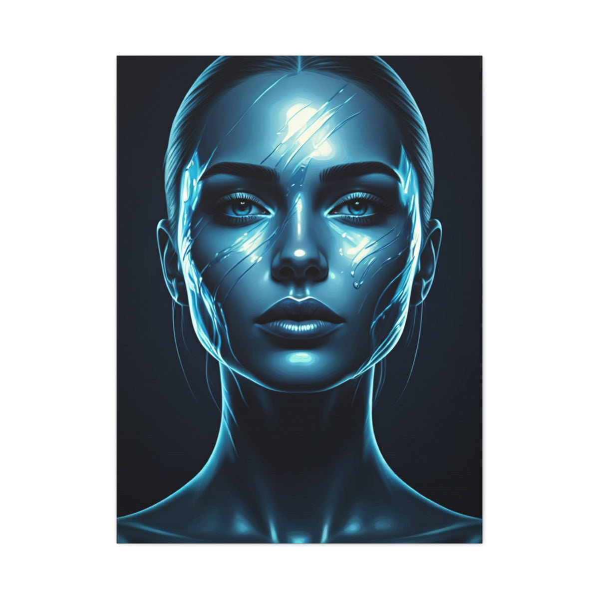 Luminous Blue Serenity Portrait Wall Art & Canvas Prints