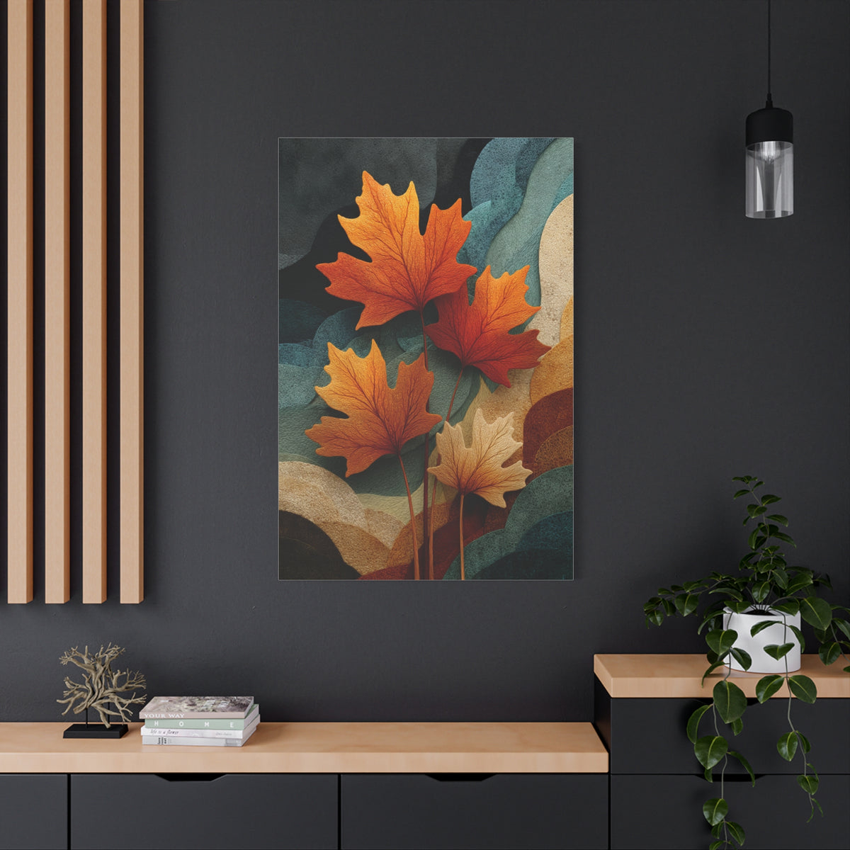 Abstract Autumn Maple Leaves Wall Art & Canvas Print