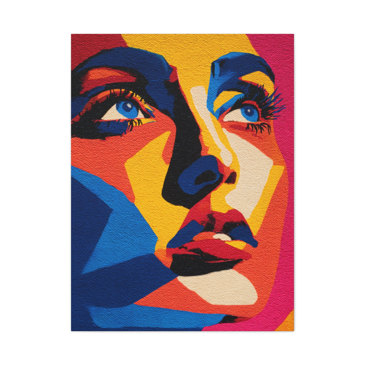 Vibrant Pop Art Portrait Wall Art & Canvas Print
