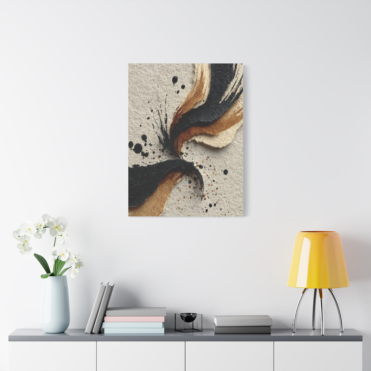 Abstract Ink Flow Composition Wall Art & Canvas Print
