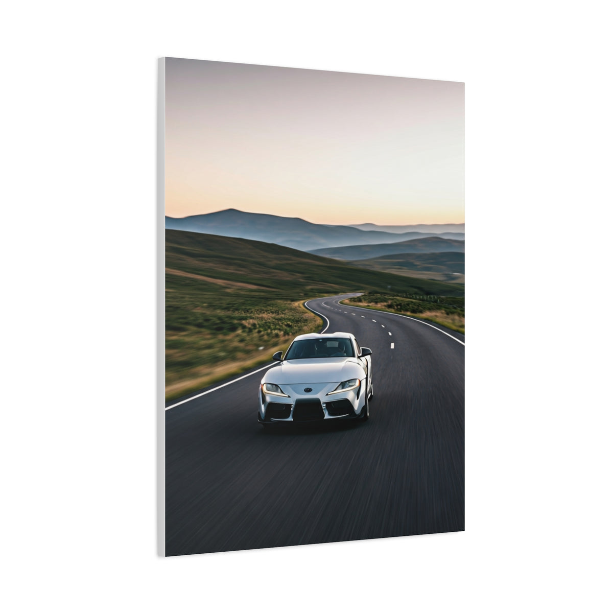Toyota GR Supra Sunrise Scenic Road Wall Art & Canvas Prints