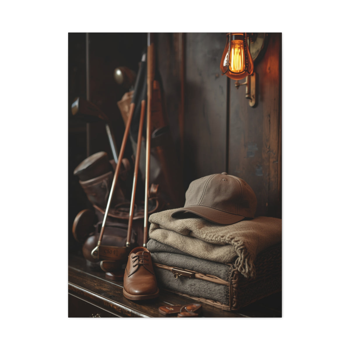 Hickory Golf Locker Room Still Life Wall Art & Canvas Print
