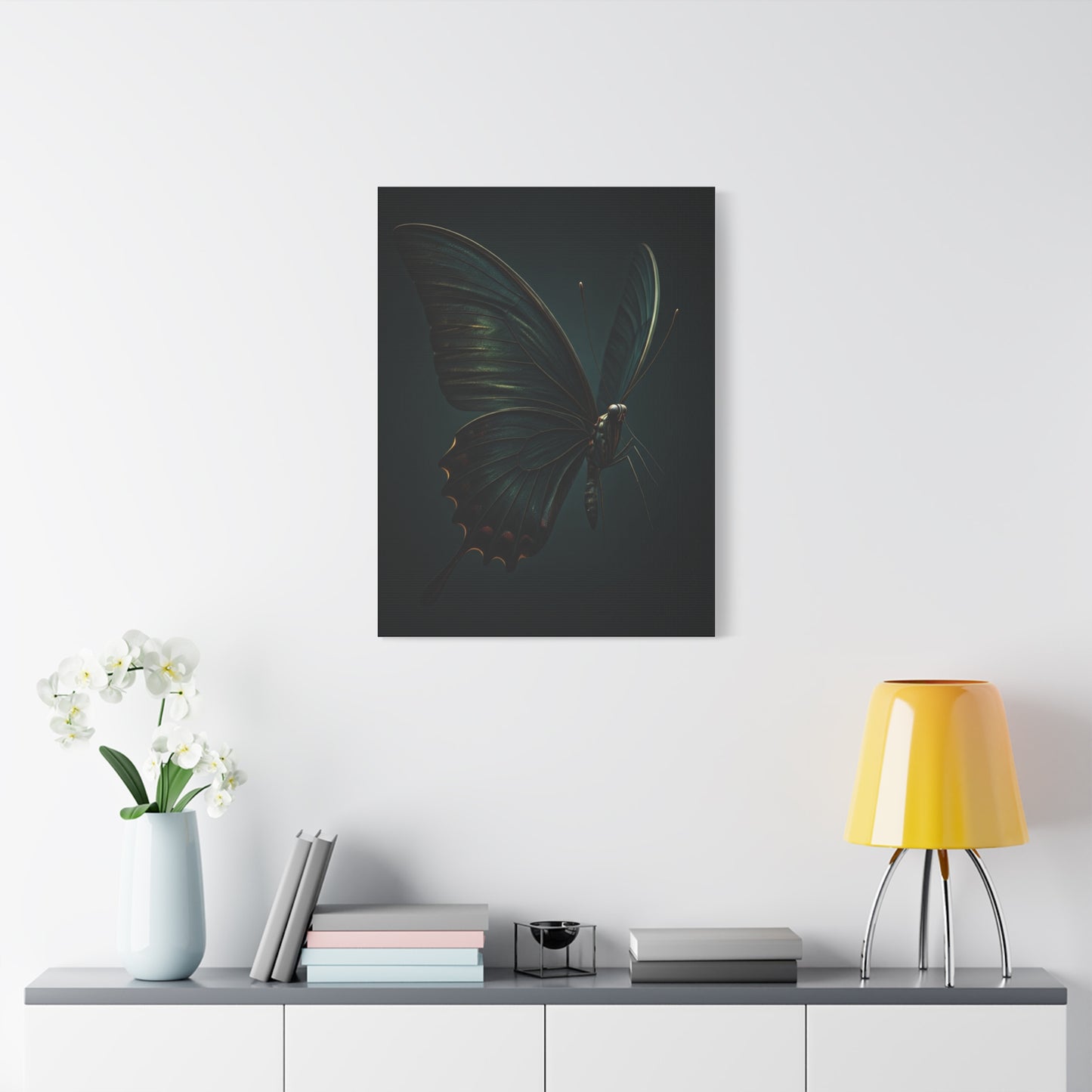 Dark Swallowtail Butterfly Profile Study Wall Art & Canvas Prints