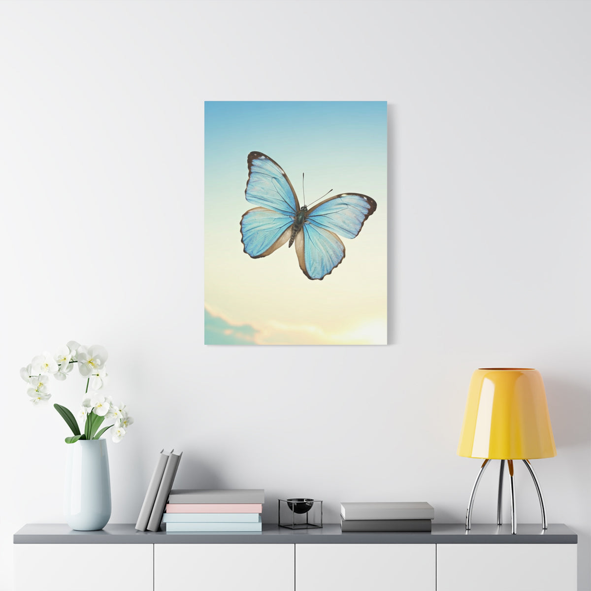 Blue Sky Butterfly Serenity Wall Art & Canvas Prints