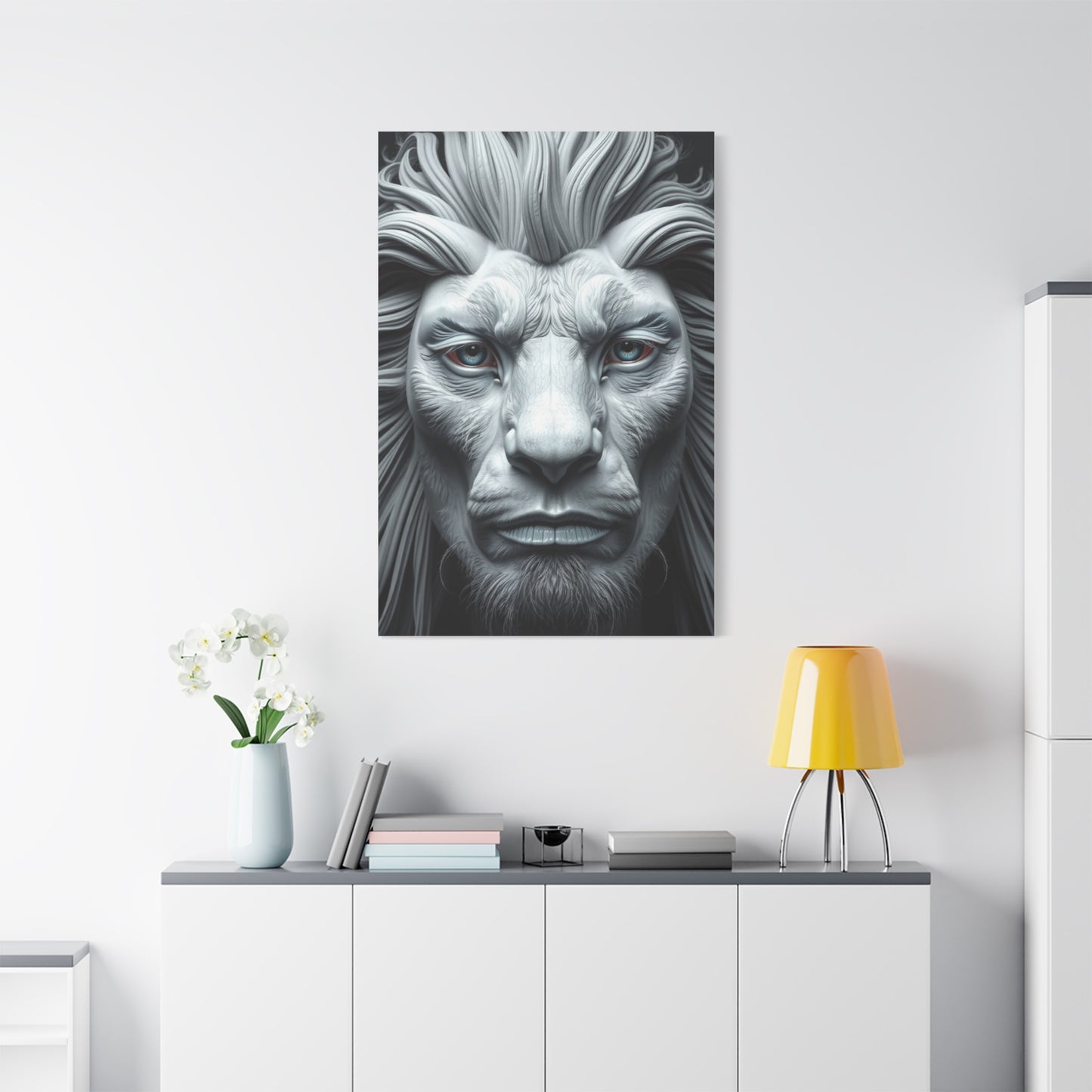 Supreme Gray & White Art Wall Art & Canvas Print
