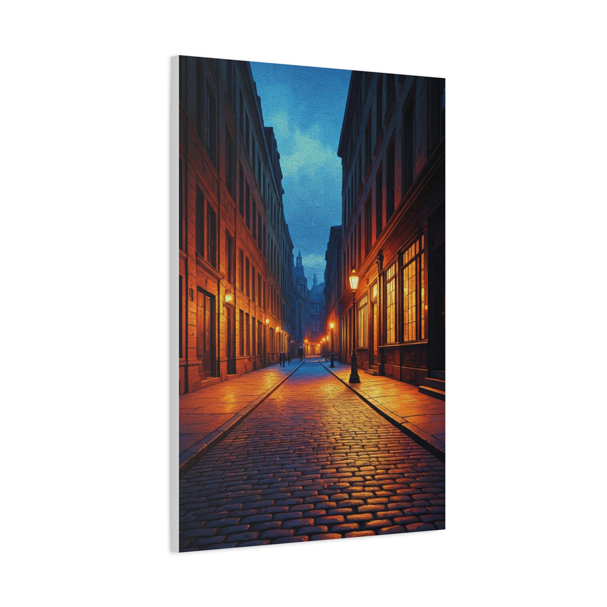 Twilight Cobblestone Street Wall Art & Canvas Prints