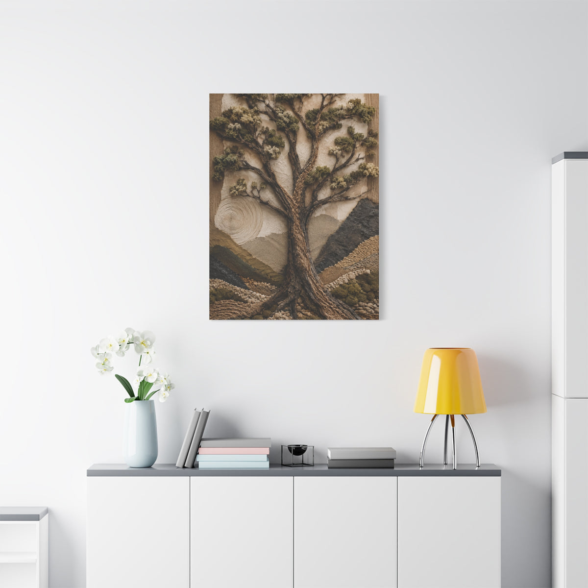 Textured Earth Tree Relief Organic Landscape Trees Wall Art & Canvas Print