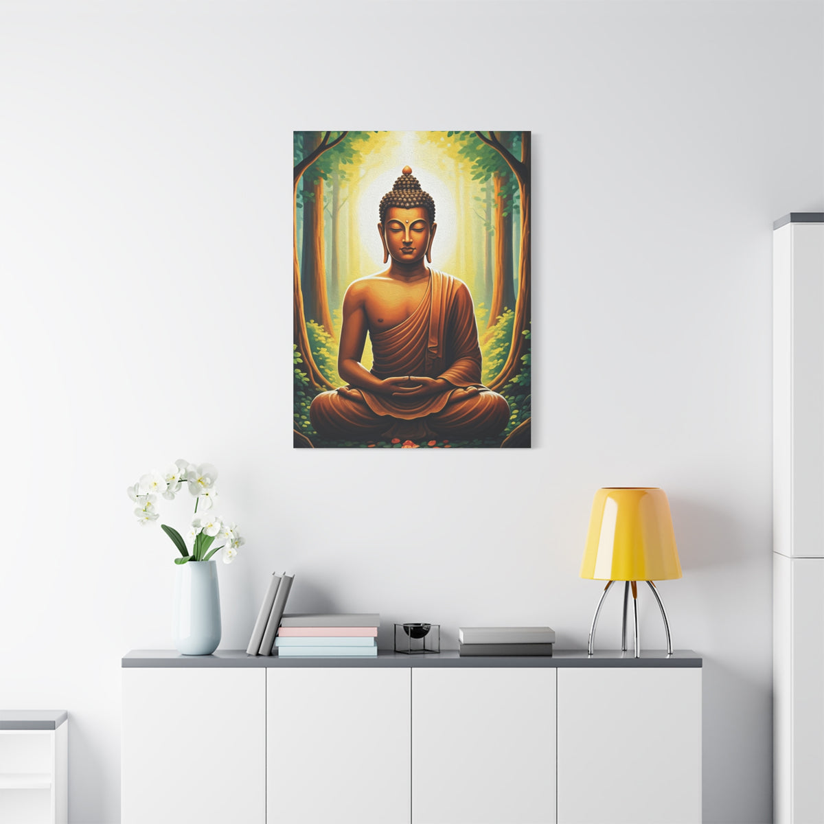 Serene Forest Meditation Buddha Wall Art & Canvas Prints