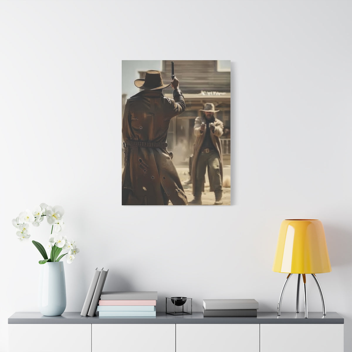 High Noon Gunslinger Duel Wall Art & Canvas Print