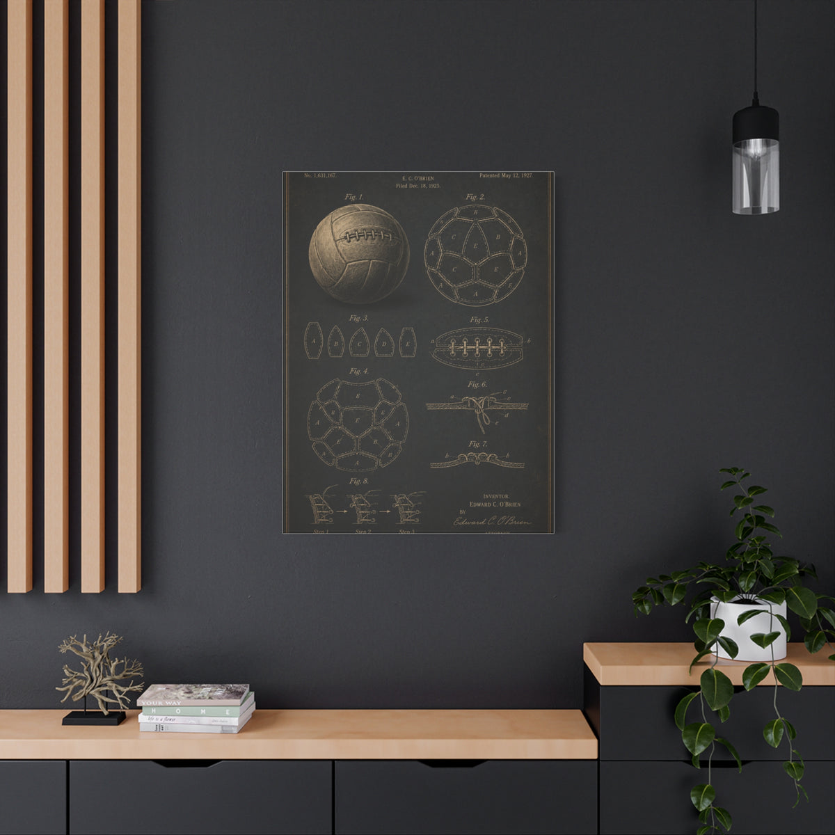 Vintage Soccer Ball Patent Sports Wall Art & Canvas Print