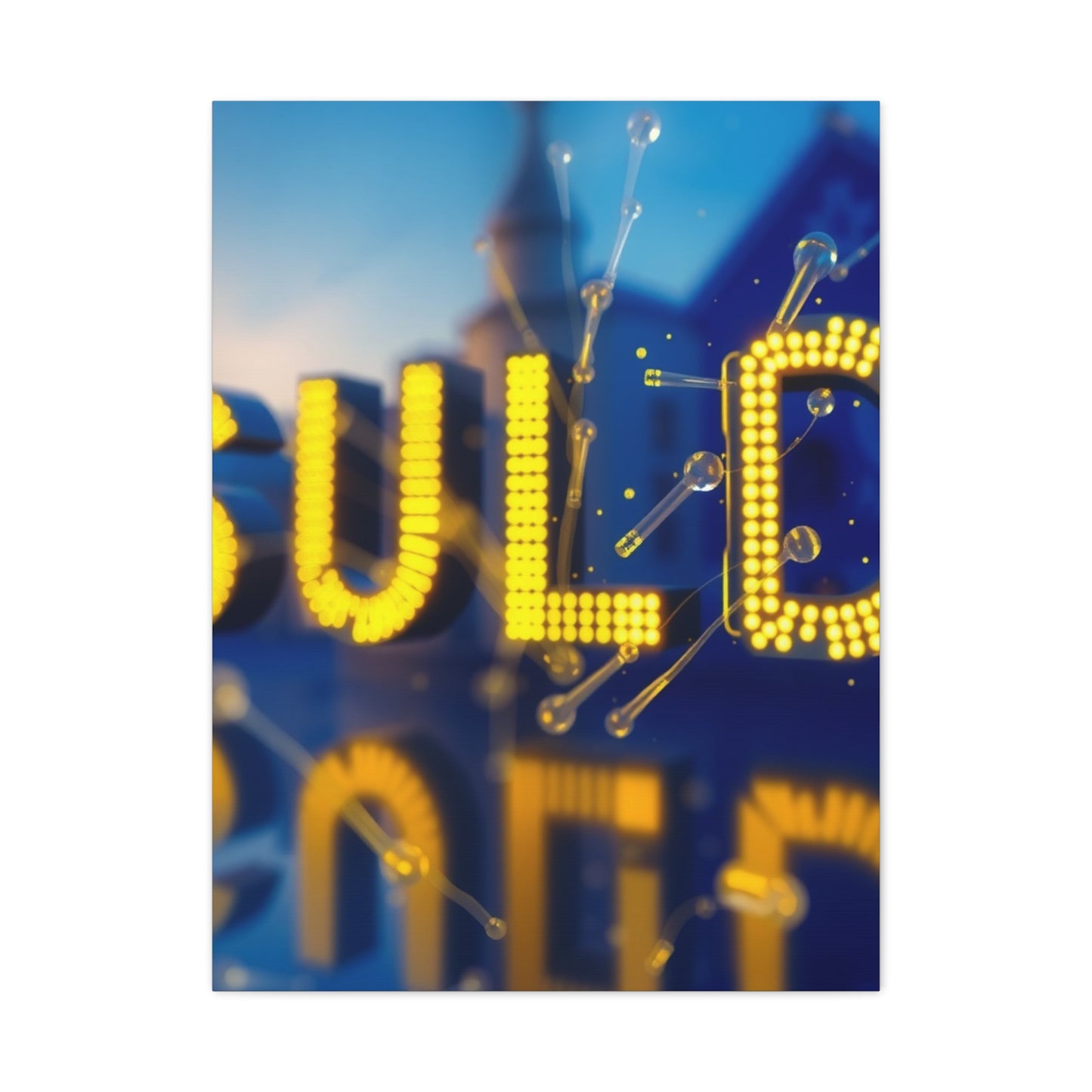 Blue & Yellow Art Luxury Canvas Wall Art & Canvas Print