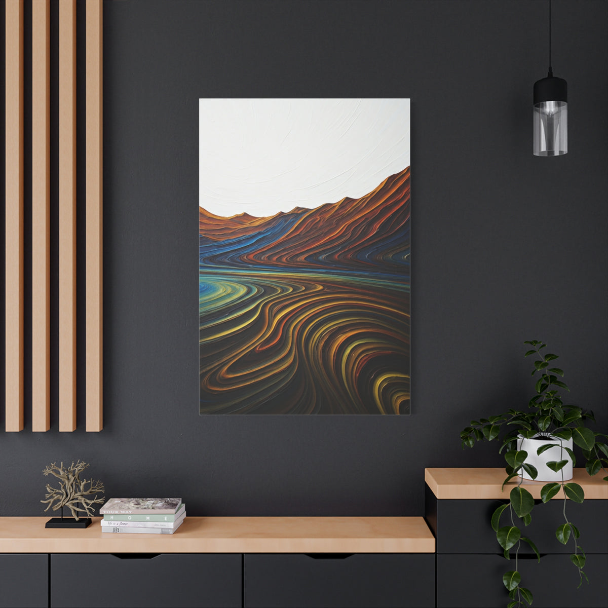 Layered Terrain Flow Abstract Wall Art & Canvas Prints