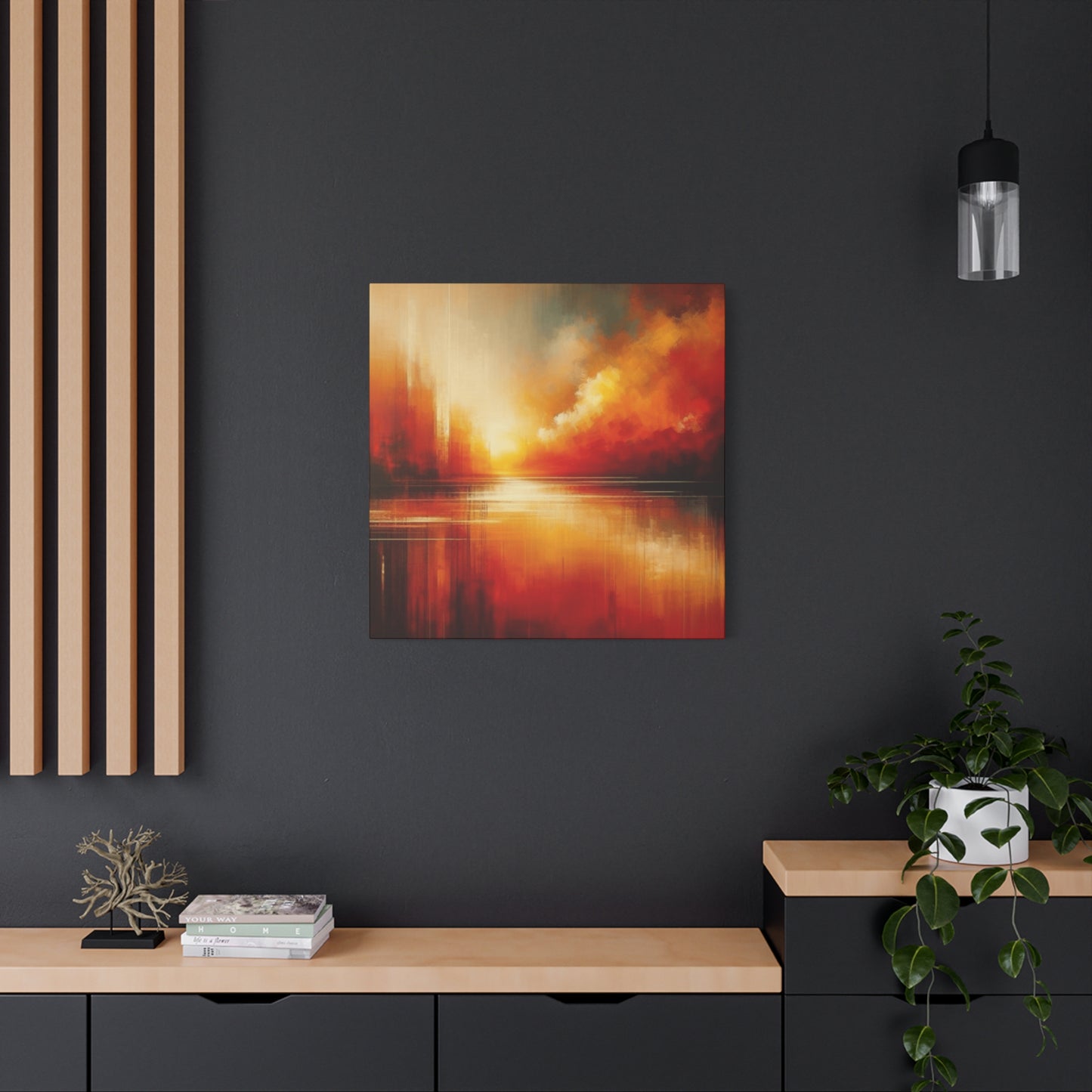 Bright Sunset Sky on River Wall Art & Canvas Prints