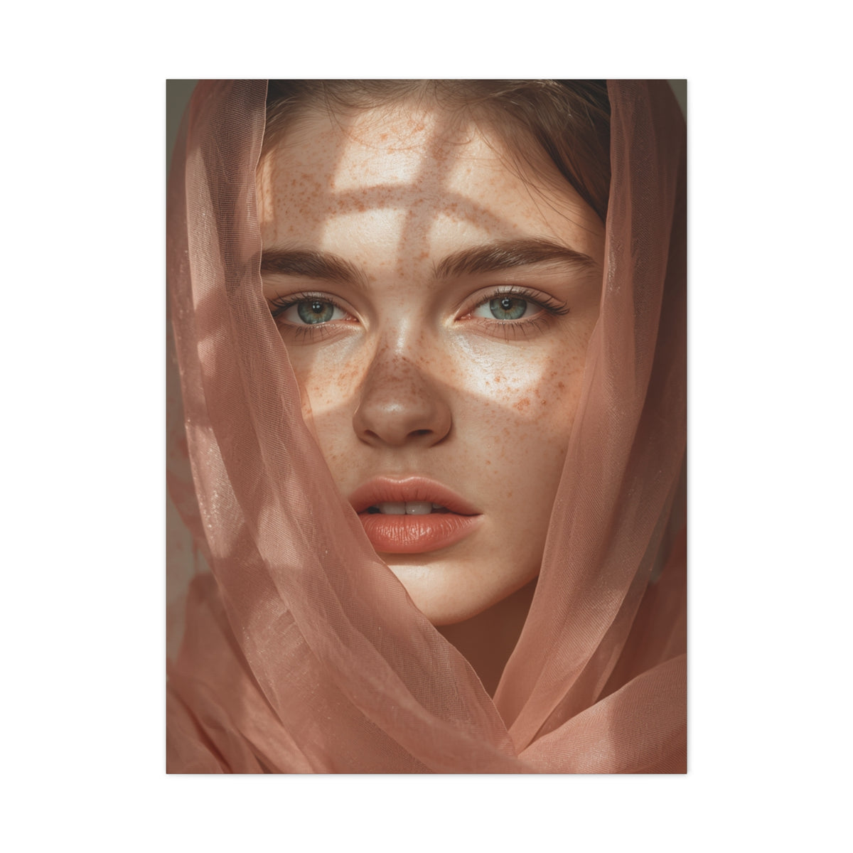 Freckled Muse Rose-Gold Veil Portrait Wall Art & Canvas Print