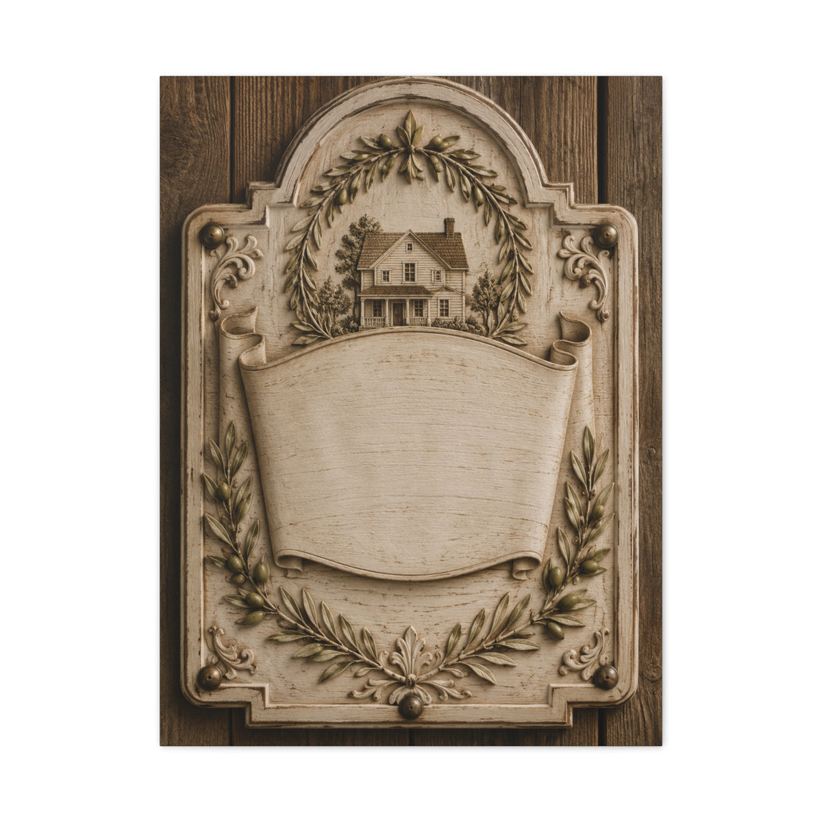 Home Blessing Carved Scripture Plaque Wall Art & Canvas Print