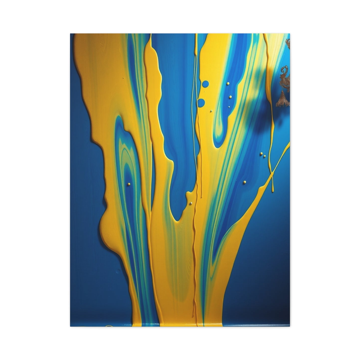 Blue & Yellow Art Supreme Canvas Gallery Wall Art & Canvas Print