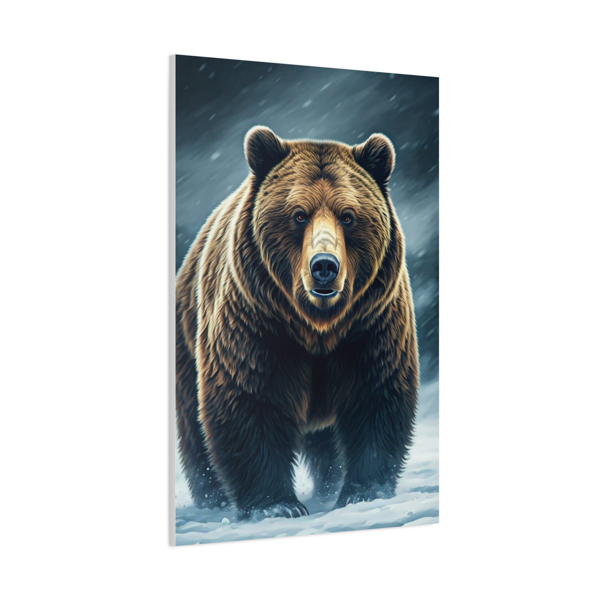 Snowy Landscape Grizzly Bear Wall Art & Canvas Prints