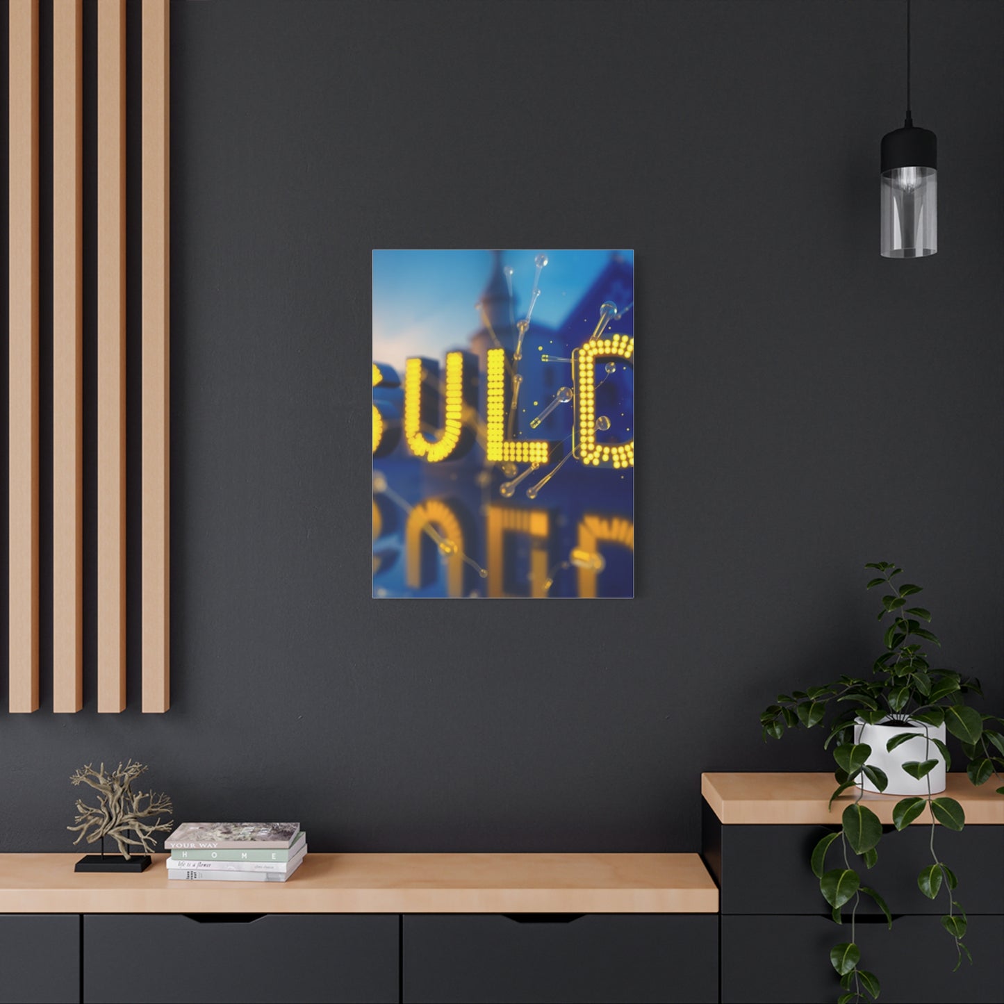 Blue & Yellow Art Luxury Canvas Wall Art & Canvas Print