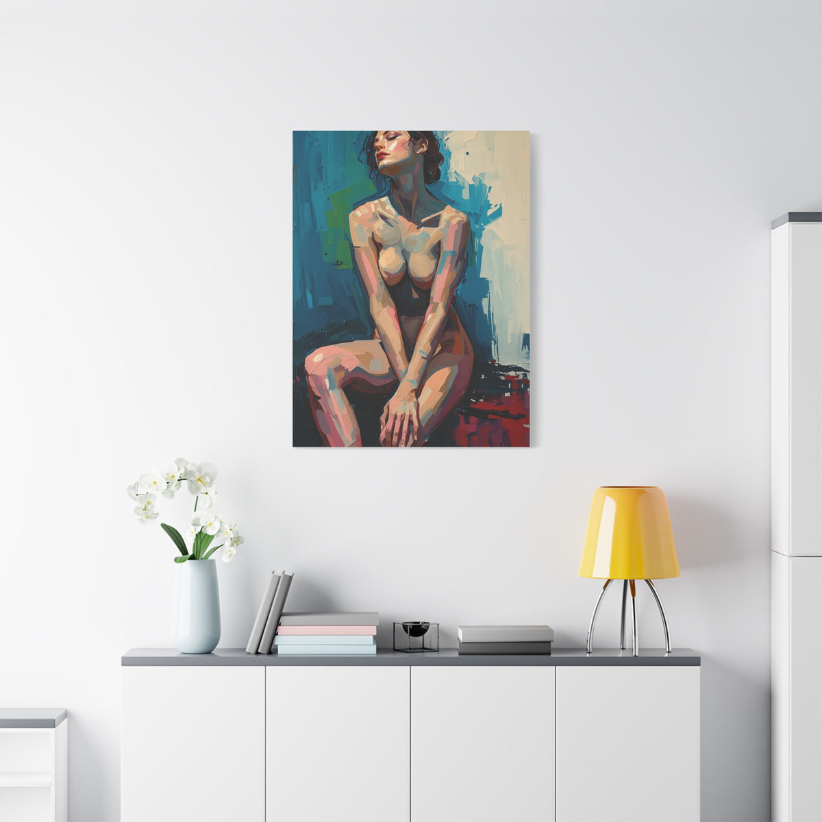 Contemporary Abstract Nude Portrait Wall Art & Canvas Print