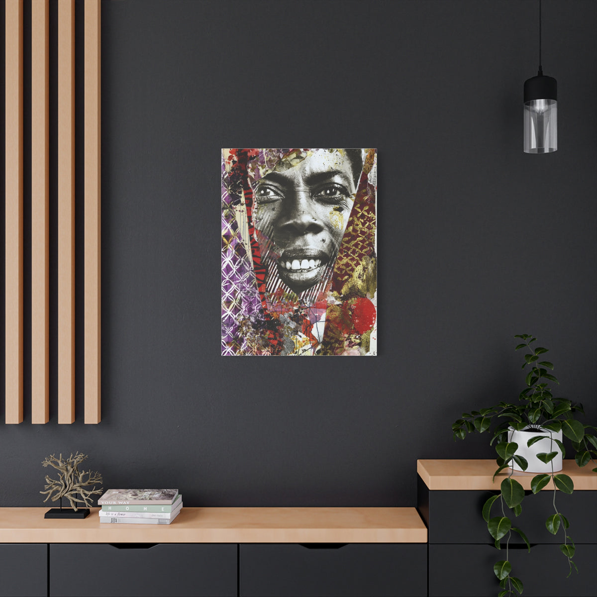 Avant Garde Mixed Media Portrait Collage Wall Art & Canvas Print