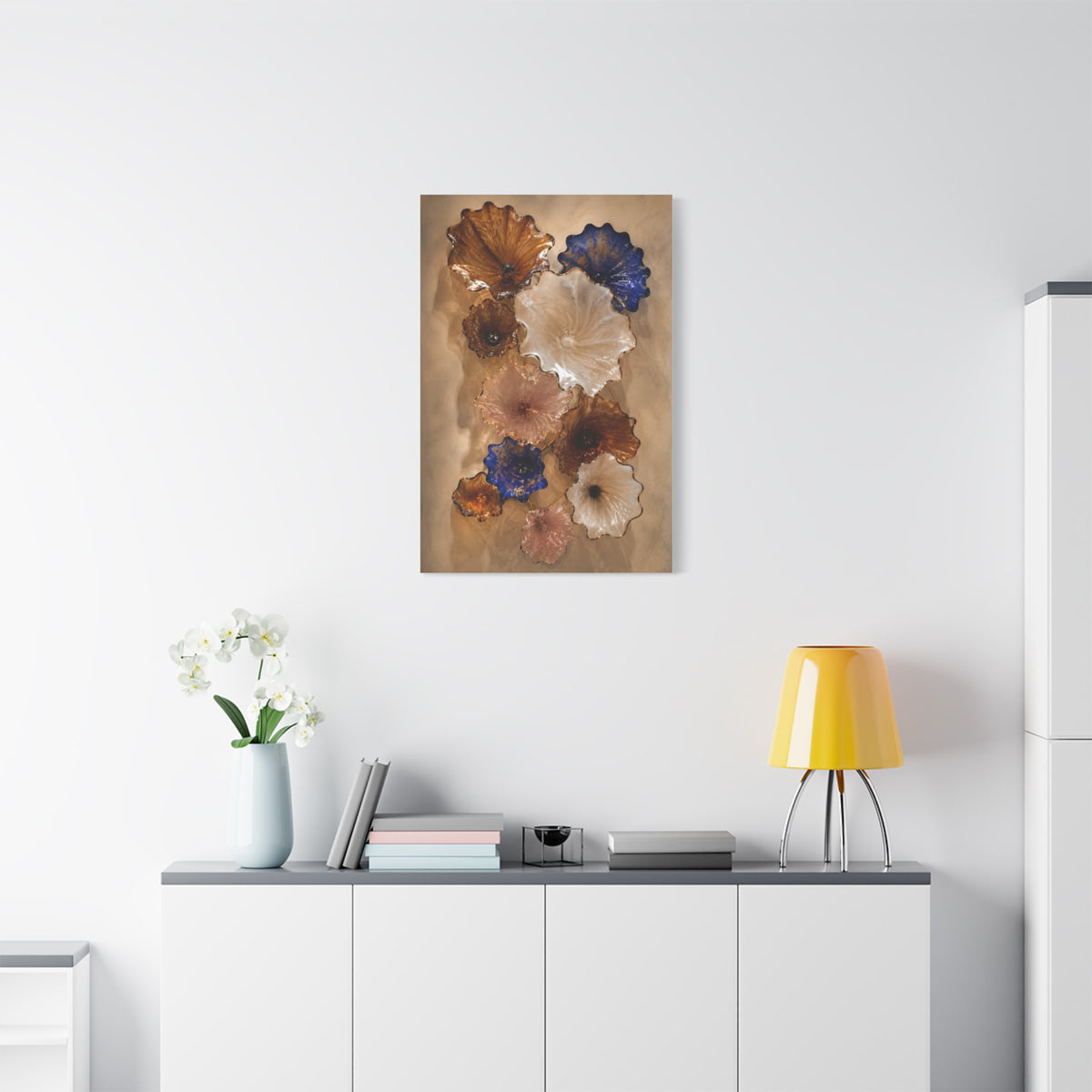 Murano Glass Floral Wall Sculpture Composition Wall Art & Canvas Print