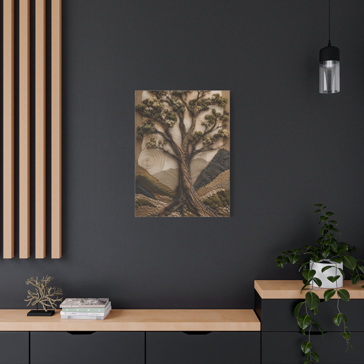 Textured Earth Tree Relief Organic Landscape Trees Wall Art & Canvas Print