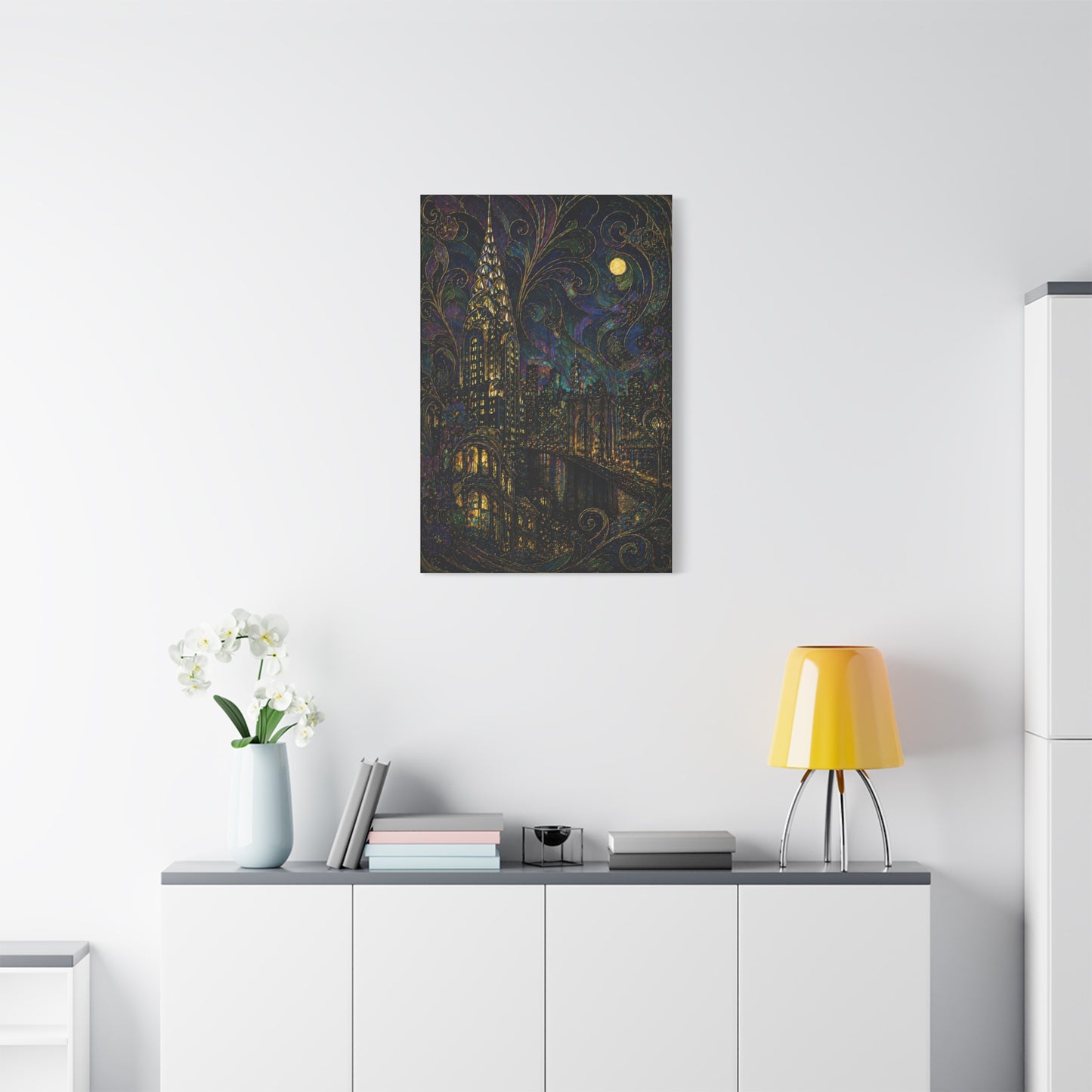 Art Nouveau Manhattan Fantasy Wall Art & Canvas Print